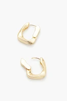 Twisted Hammered Hoop Earrings