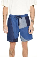 Reworked Patchwork Denim Shorts