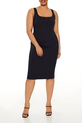 Plus Contour Sculpt Tank Midi Dress