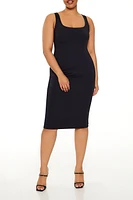 Plus Contour Sculpt Tank Midi Dress
