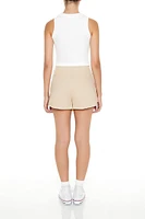 Pleated Wrap Pocket Skort