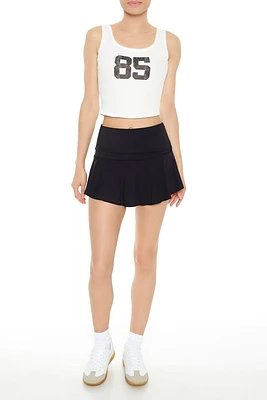 Foldover Drop-Waist Mini Skirt