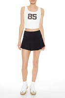 Foldover Drop-Waist Mini Skirt