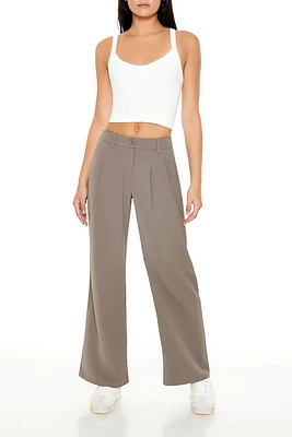 High-Rise Wide-Leg Trouser Pants