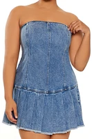 Plus Denim Mini Dress