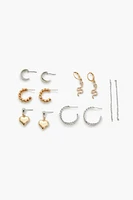 Snake Drop & Hoop Earring Set