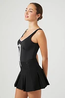Bow Ricrac-Trim Bodysuit