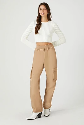 Faux Leather Cargo Pants