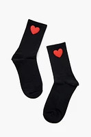 Heart Applique Crew Socks