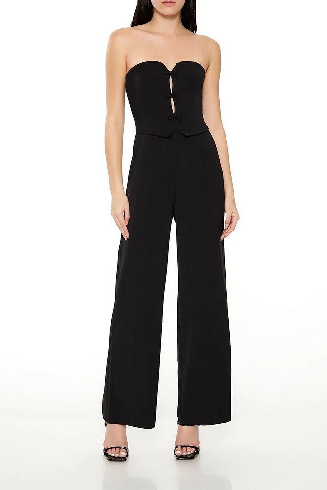 Strapless Bow Jumpsuit
