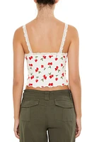 Cherry Print Cropped Cami