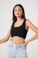 Sweater-Knit Cropped Tank Top