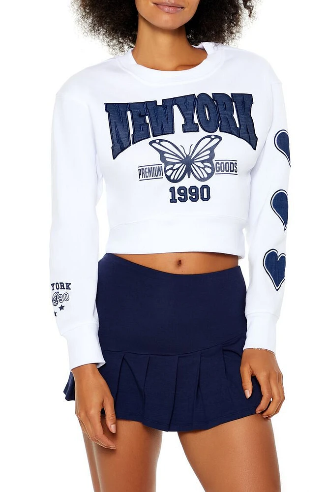 Fleece New York Crop Top