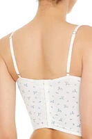 Floral Print Lingerie Corset Cami