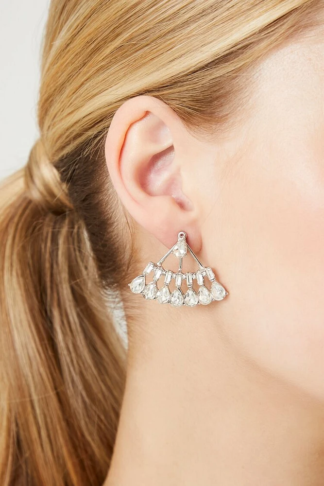 Faux Gem Fan Earrings