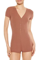 Ribbed Knit Lounge Romper