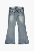 Girls Rhinestone Flare Jeans (Kids)