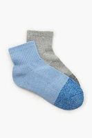 Ribbed Quarter Socks Set - 2 pack