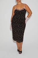 Plus Betsey Johnson Floral Midi Dress