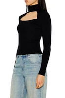 Ribbed Cutout Sweater