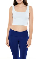 Cotton-Blend Cropped Tank Top