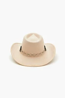 Faux Gem Chain-Trim Cowboy Hat