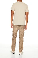 Slim-Fit Oil Wash Cargo Jeans