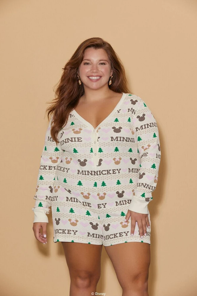 Plus Disney Mickey & Minnie Pajama Romper