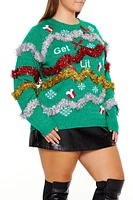 Plus Get Lit Christmas Sweater