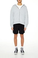 Toggle Drawstring Zip-Up Hoodie