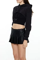 Cropped French Terry Hoodie