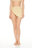 Jacquard Floral Swim Cover-Up Sarong Skirt