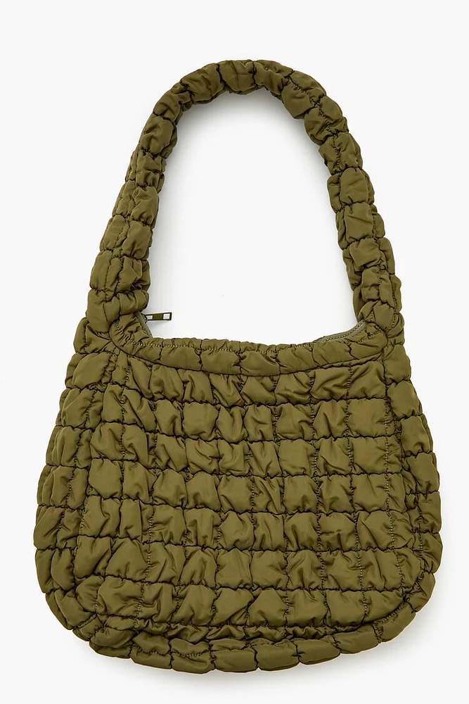 Quilted Nylon Tote Bag
