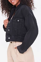 Cropped Denim Trucker Jacket