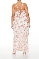 Plus Ruffle Floral Maxi Dress