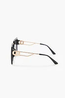Square Frame Cutout Sunglasses