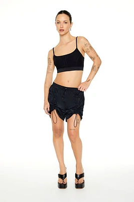 Ruched Toggle Drawstring Shorts