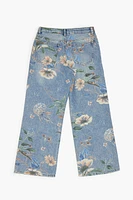 Girls Floral Print Jeans (Kids)