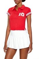 Varsity-Striped 10 Polo Shirt