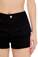 Rhinestone Denim Cargo Shorts