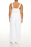 Plus Wide-Leg Drawstring Pants