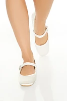 Satin Mary Jane Ballet Flats