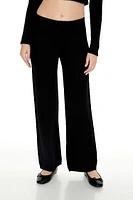 Sweater-Knit Wide-Leg Pants