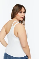 Plus One-Shoulder Cutout Top