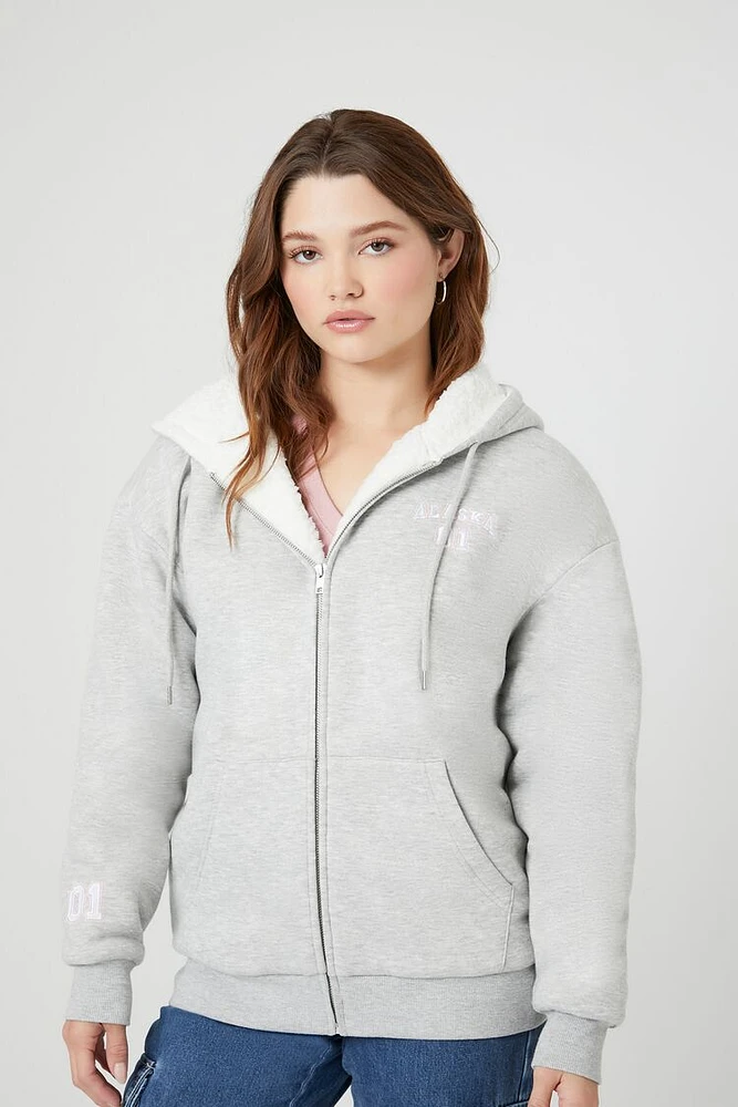 Alaska Faux Shearling Zip-Up Hoodie