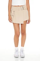 Pleated Wrap Pocket Skort