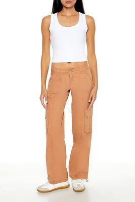 Low-Rise Straight-Leg Cargo Pants