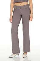 Pinstriped Low-Rise Trouser Pants