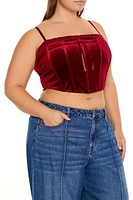 Plus Velvet Cropped Cami