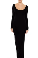 Scoop-Neck Bodycon Maxi Dress